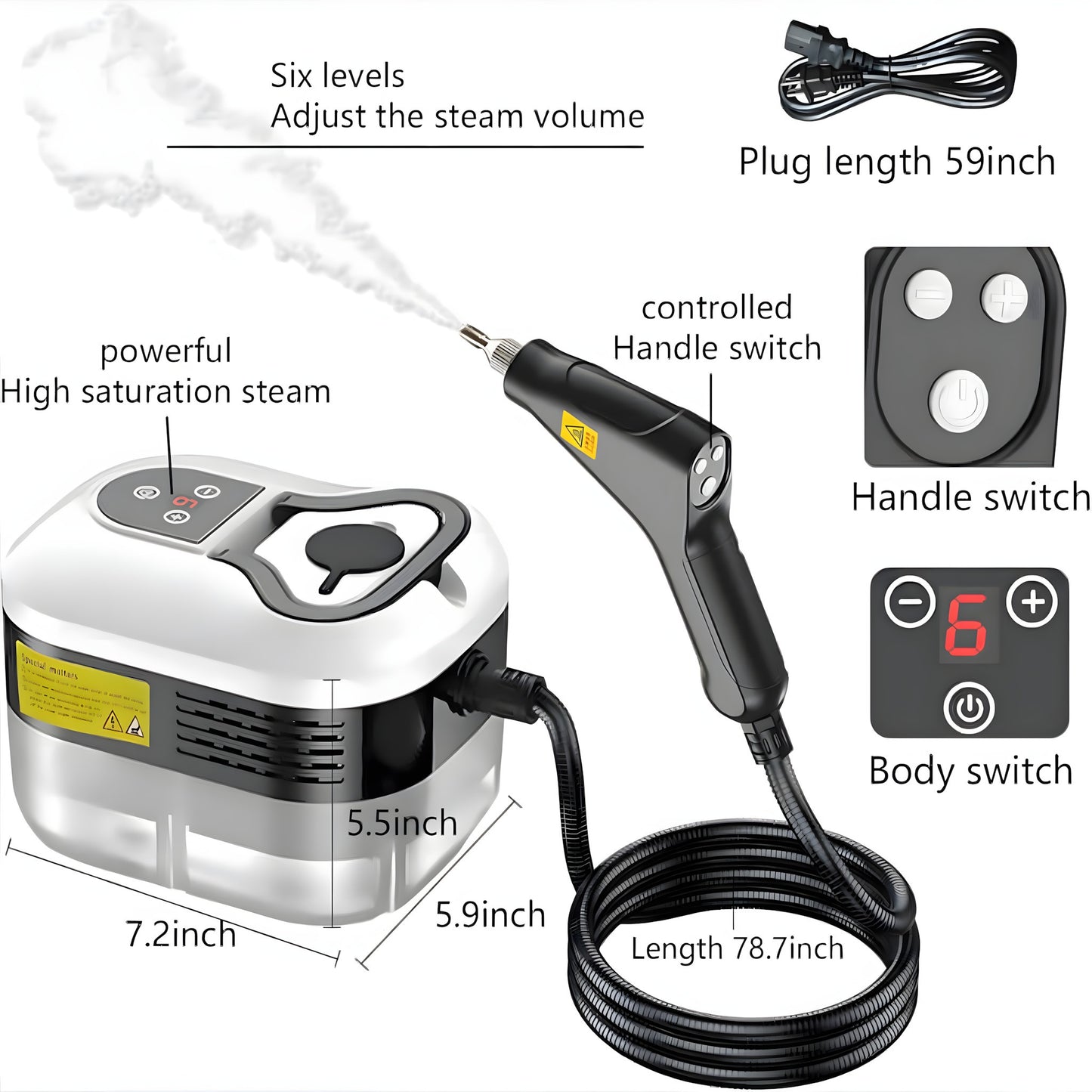 CoolisTool™ PureSteamPro Cleaner 2500W