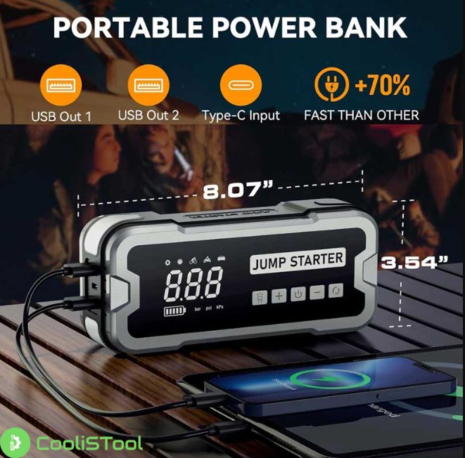 CoolisTool™ 4-in-1 Jump Starter Pro