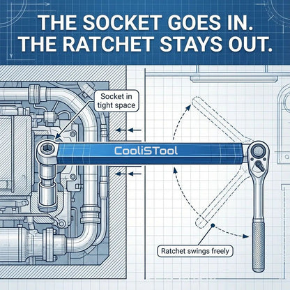CoolisTool™ Offset Extension Wrench for Tight Spaces