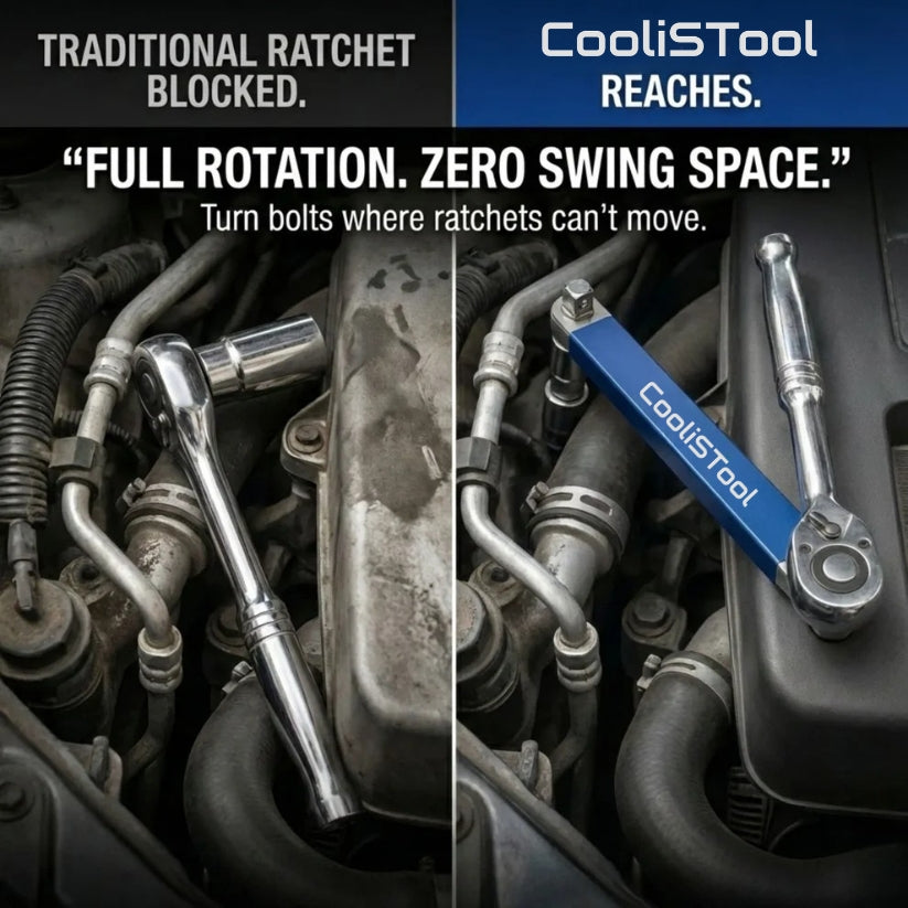 CoolisTool™ Offset Extension Wrench for Tight Spaces